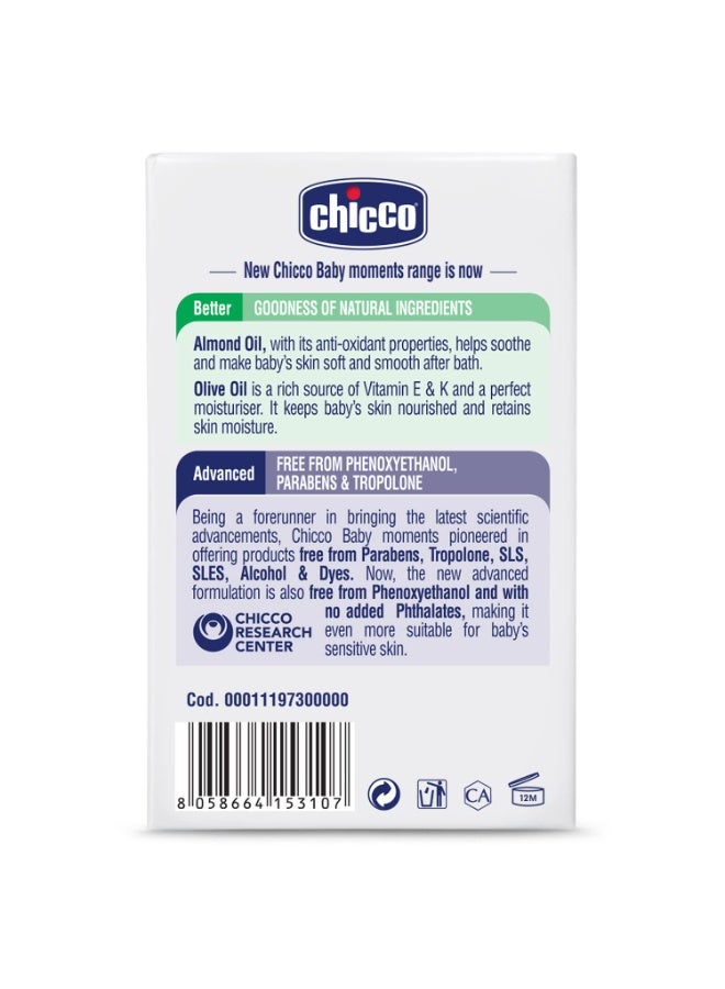 Chicco Baby Moments Soap 75g Buy 3 Get 1 Free For Nourished & Moisturised Skin With Natural Care of Almond & Olive Oil - Image 4